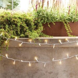 2!!!! THRESHOLD NWT 100ct LED Outdoor Miniature String Lights -White